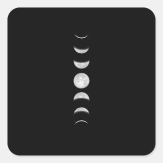 Sticker Carré Astronomie Cool des phases de la lune