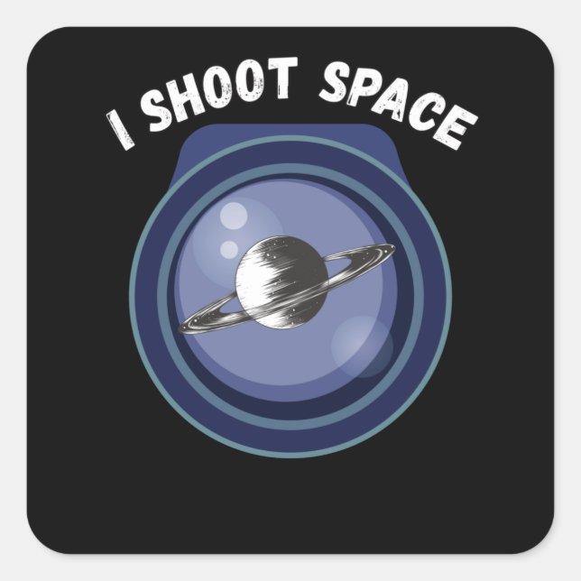 Sticker Carré Astrophotographie Photographe Caméra Photographie (Devant)