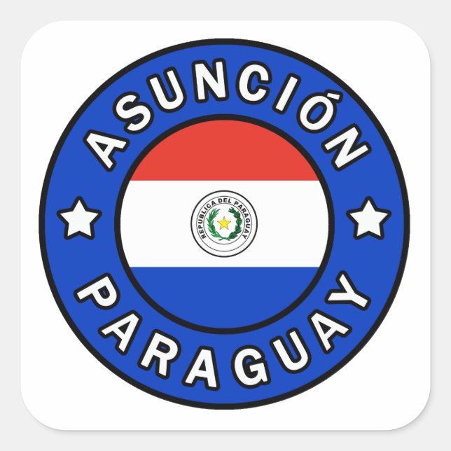 Sticker Carré Asunción Paraguay (Devant)