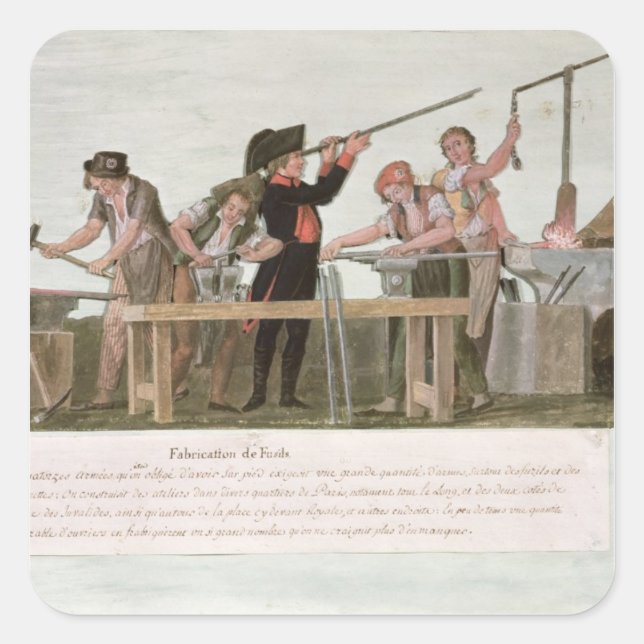 Sticker Carré Atelier des fabricants de fusils, 1793 (Devant)