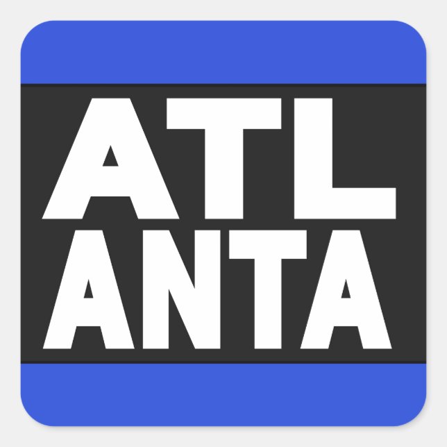 Sticker Carré Atlanta 2 Bleu (Devant)