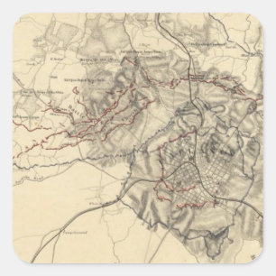 Sticker Carré Atlanta, la Géorgie