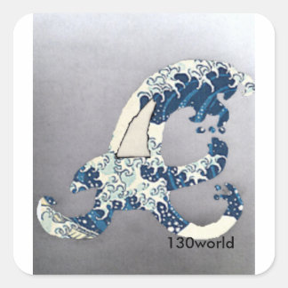 Sticker Carré Atlanta Wave