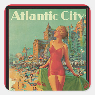 Sticker Carré Atlantic City Resort, Pennsylvania Railroad Travel