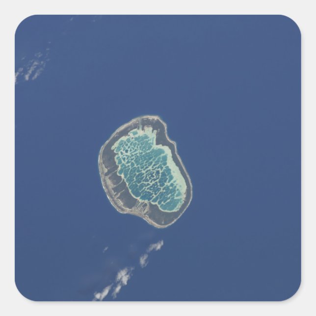 Sticker Carré Atoll de Mataiva, archipel de Tuamotu (Devant)