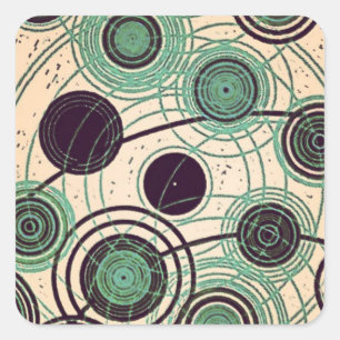 Sticker Carré atomes et électrons