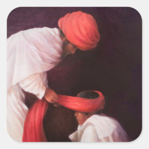 Sticker Carré Attachement d'un turban 2010