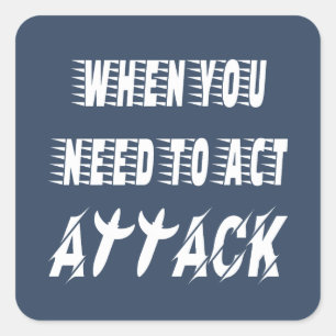 Sticker Carré Attaque