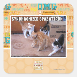 Sticker Carré Attaque Spaz Sychronisée