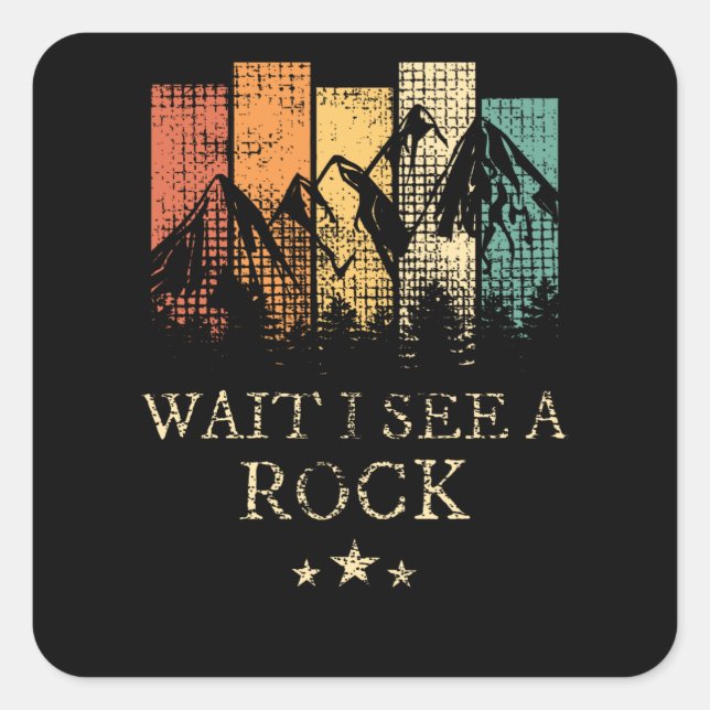 Sticker Carré Attends De Voir Un Rock (Devant)
