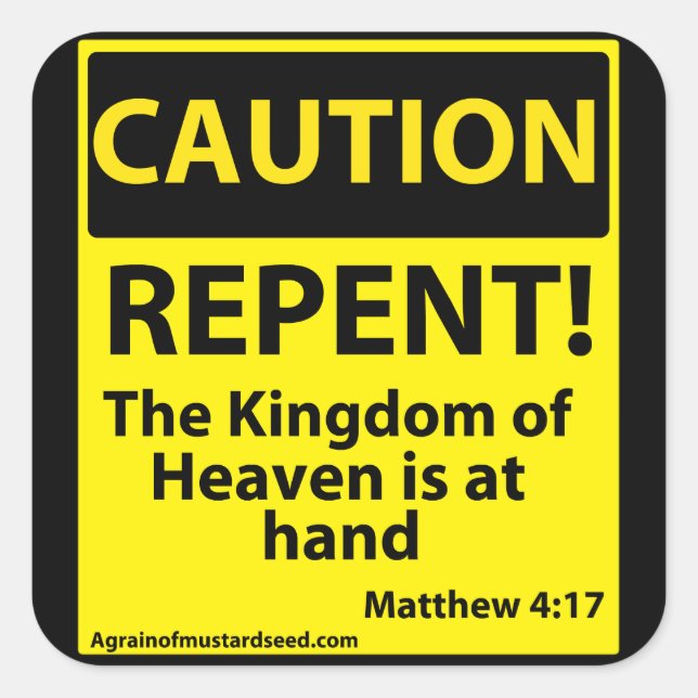 Sticker Carré Attention (Devant)