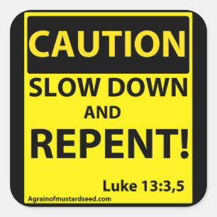 Sticker Carré Attention