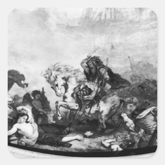 Sticker Carré Attila le Hun et ses hordes (Devant)