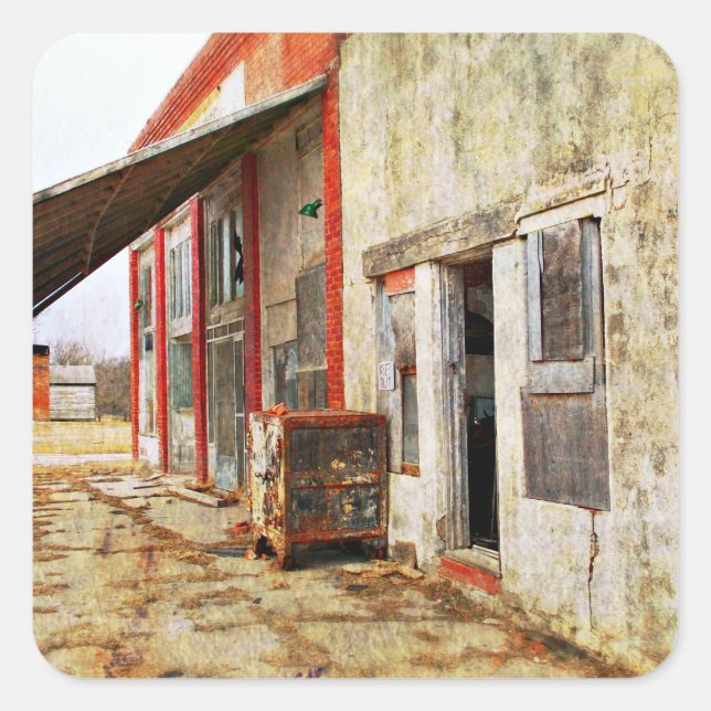 Sticker Carré Attrapez la sécurité et exécutez (Devant)