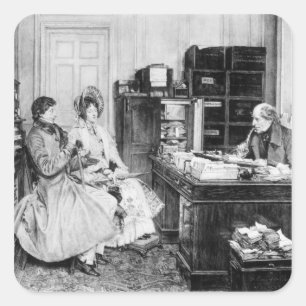 Sticker Carré Au bureau du solliciteur