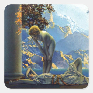 Sticker Carré Aube de Maxfield Parrish
