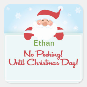 Sticker Carré Aucun jeter un coup d'oeil jusqu'à l'autocollant