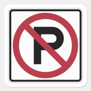 Sticker Carré Aucun symbole Parking
