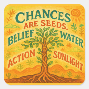 Sticker Carré Augmentez vos objectifs