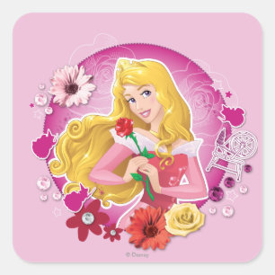 Sticker Carré Aurora - Princesse gracieuse