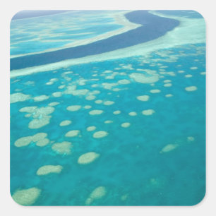 Sticker Carré Australie, Queensland, Côte de Whitsunday, Great 4