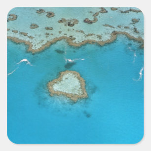 Sticker Carré Australie, Queensland, Îles Whitsunday,