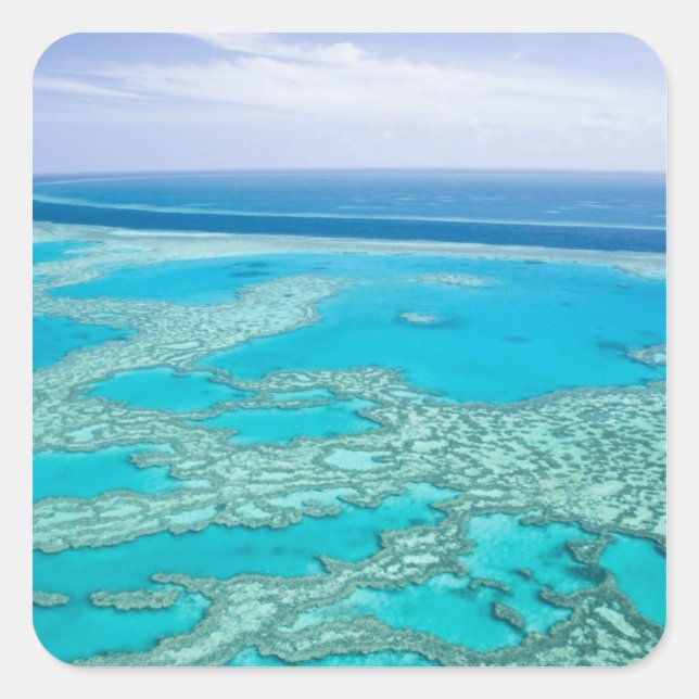 Sticker Carré Australie, Queensland, Whitsunday Coast, Great 3 (Devant)