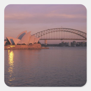 Sticker Carré Australie, Sydney, Sydney Opera House construit