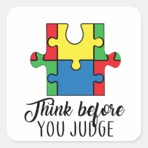 Sticker Carré Autism Aware