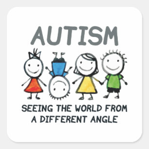 Sticker Carré Autisme