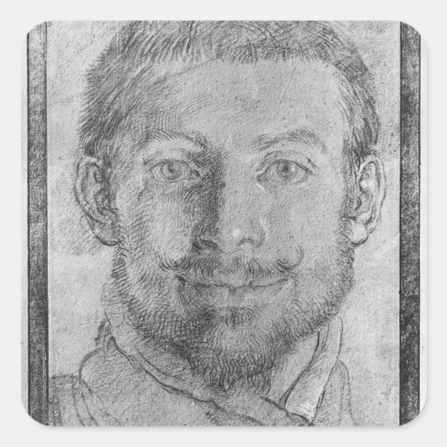 Sticker Carré Auto-portrait (Devant)