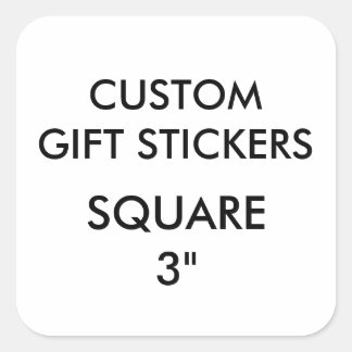 Sticker Carré Autocollants-cadeaux CARRÉ de 3 pouces personnalis
