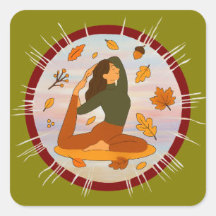 Sticker Carré Automne