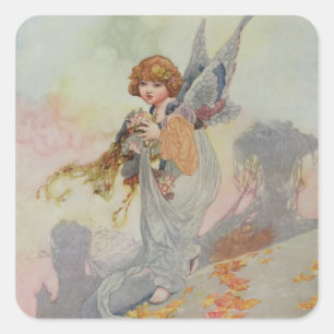 Sticker Carré Automne des saisons