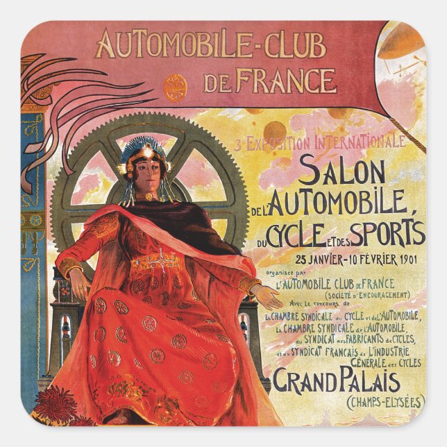 Sticker Carré Automobile Club de France (Devant)