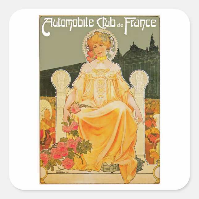 Sticker Carré Automobile Club de France (Devant)