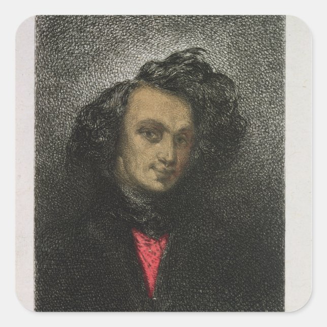Sticker Carré Autoportrait, habillé pour 'Hernani' (Devant)