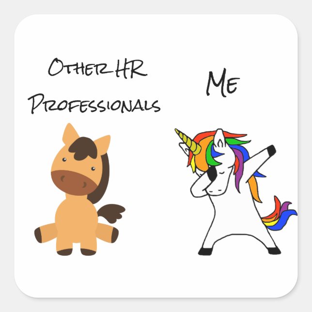 Sticker Carré Autres professionnels des RH Ressources humaines U (Devant)