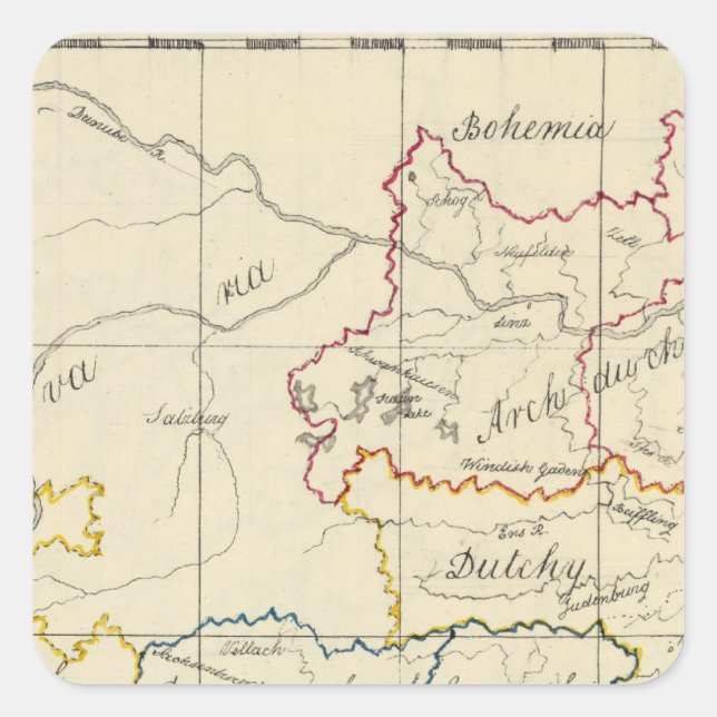 Sticker Carré Autriche 5 (Devant)