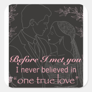 Sticker Carré Avant De Vous Rencontrer Mariage Vow