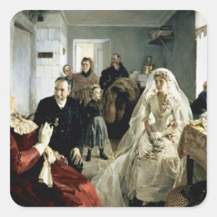 Sticker Carré Avant le Mariage, les années 1880