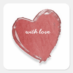 Sticker Carré avec amour