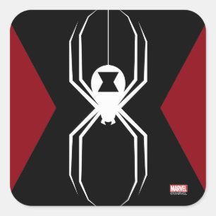 Sticker Carré Avengers   Icône Black Widow