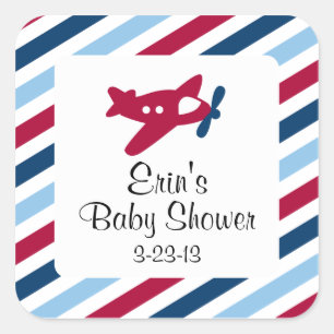 Sticker Carré Avion de plan vintage