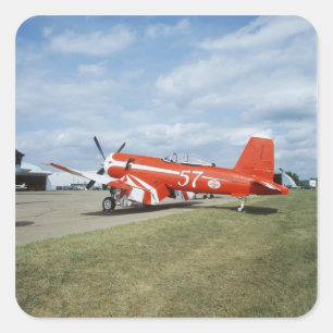 Sticker Carré avion F2G-1D Super Corsair au spectacle aérien à