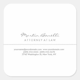 Sticker Carré Avocat blanc à la loi Excellent Traditionnel Simpl