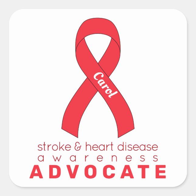 Sticker Carré Avocat des maladies cardiovasculaires et des accid (Devant)