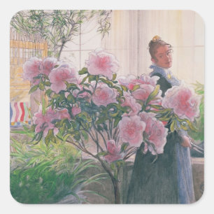 Sticker Carré Azalea, 1906 (w/c sur paper)