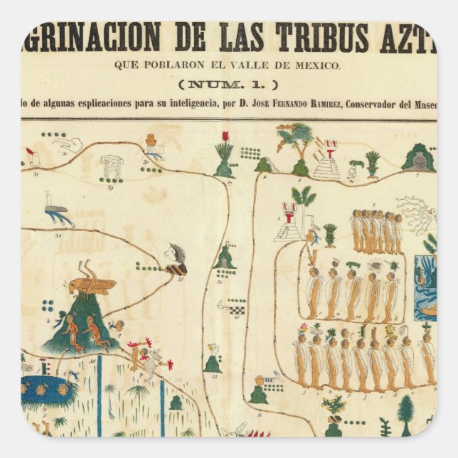 Sticker Carré Aztec Mexico Valley 2 (Devant)