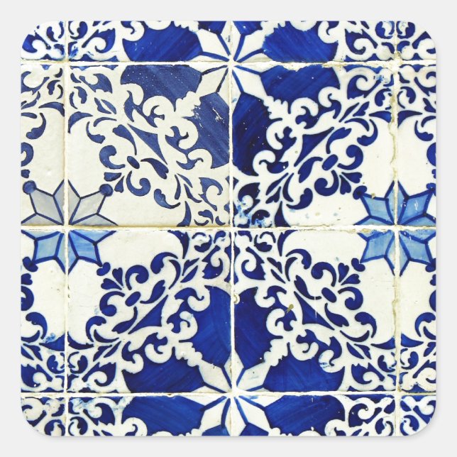 Sticker Carré Azulejos, Portuguese Tiles (Devant)